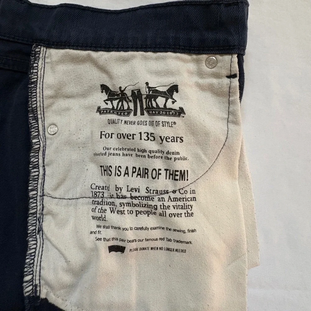 Levi's 505 Jeans Mens 34x30 Dark Wash Straight Leg Denim‎ Red Tab